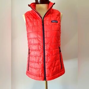 Patagonia Nano Puff Vest orange.  Size xs